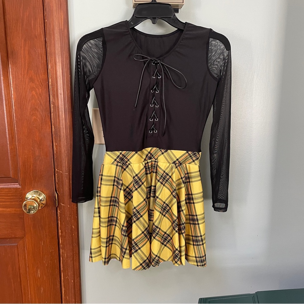NWOT Curtain Call Dance Halloween Plaid School Girl Costume Size Small & Size XL